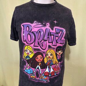 Bratz 2023 Mad Engine Women's Tye Dye Black T Shirt Medium